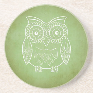 Posavasos Búho verde