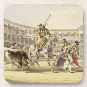 Posavasos Bull que carga a un Picador, 1865 (litho del