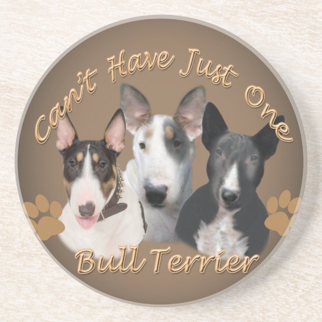 Posavasos Bull Terrier no puede tener solamente una montaña  (Frente)
