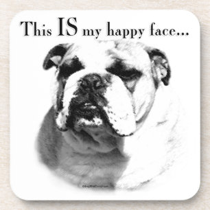 Posavasos Bulldog Feliz Cara