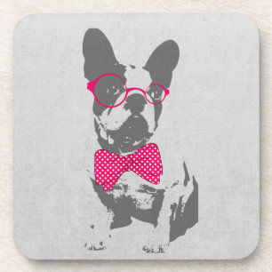 Posavasos Bulldog francés de animal de moda y divertido
