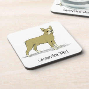 Posavasos Bulldog Francés Estilizado Vintage C