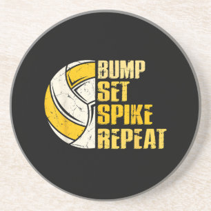 Posavasos Bump Set Spike Repetir voleibol Gracioso