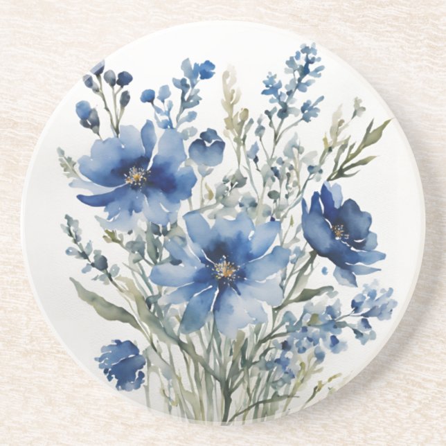Posavasos Bunch of Flowers Elegant Watercolor (Frente)