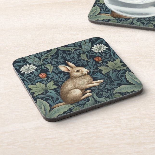 Posavasos Bunny in the forest art nouveau (Lado Izquierdo)