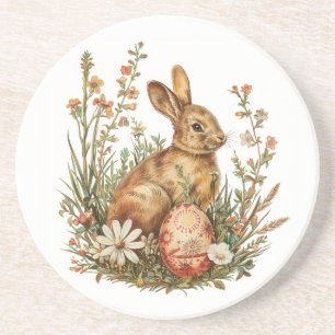 Posavasos Bunny With Egg Sandstone Coaster