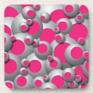 Posavasos Burbujas burbujas Hot Pink Beating Coaster
