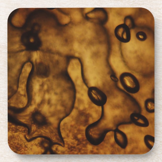 Posavasos Burbujas congeladas en ámbar (Frente)