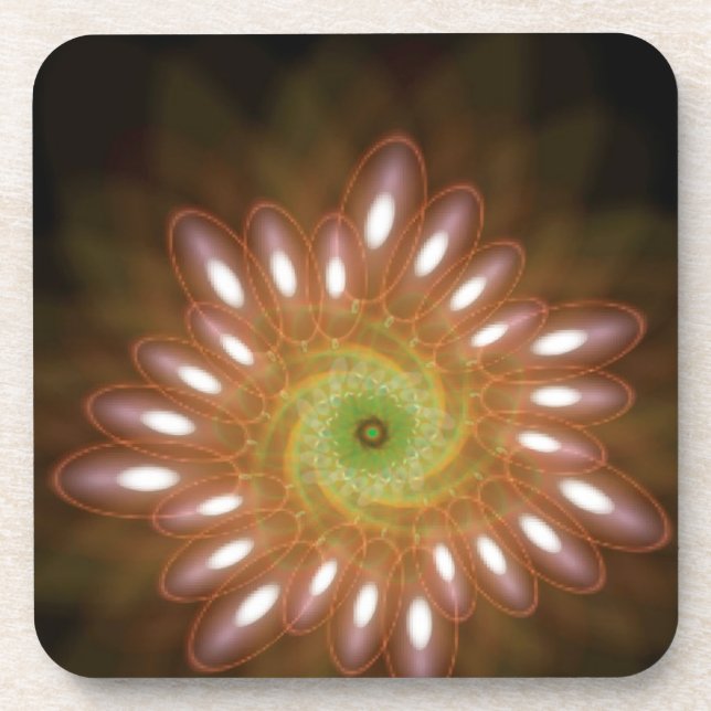 Posavasos Burbujas de jabón rosado en resumen (Frente)