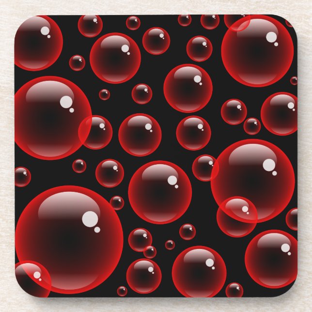 Posavasos Burbujas rojas (Frente)