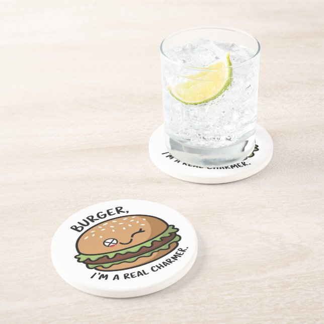 Posavasos Burger Soy un verdadero encanto (Lado)