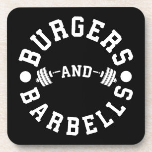Posavasos Burgers and Barbells - Graciosa motivación de entr