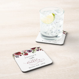 Posavasos Burgundy Flowers, Pink Flowers, Boho, Birthday