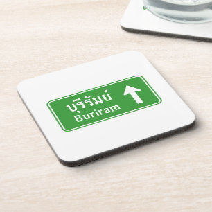 Posavasos Buriram adelante ⚠ Rótulo de tráfico por carretera
