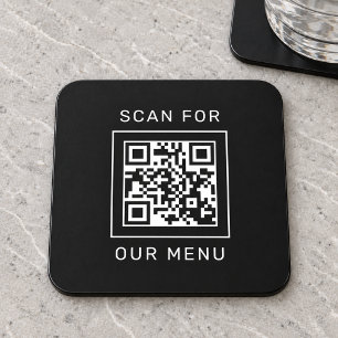 Posavasos Buscar nuestro Personalizado de menú Código QR y l
