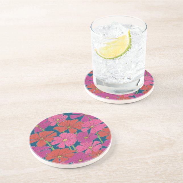 Posavasos Bushel de Cosmos Brillantes (Lado)