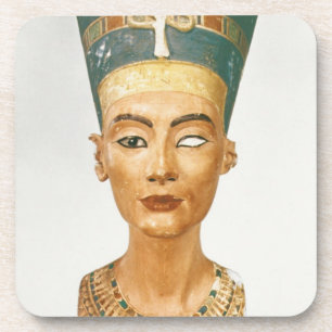 Posavasos Busto de la reina Nefertiti, vista delantera, del