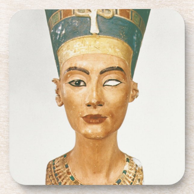 Posavasos Busto de la reina Nefertiti, vista delantera, del (Frente)