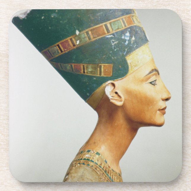 Posavasos Busto de la reina Nefertiti, vista lateral, del (Frente)