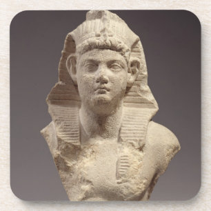 Posavasos Busto de un emperador romano como pharaoh (mármol