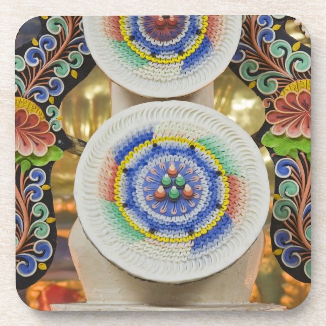 Posavasos Bután. Pasteles ceremoniales hechos por monjes ado (Frente)
