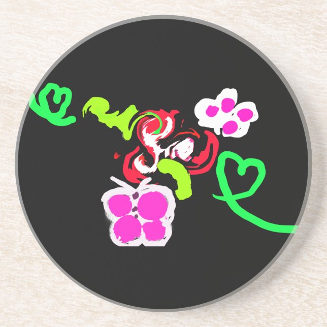 Posavasos Butterflies and Roses valentine  (Frente)