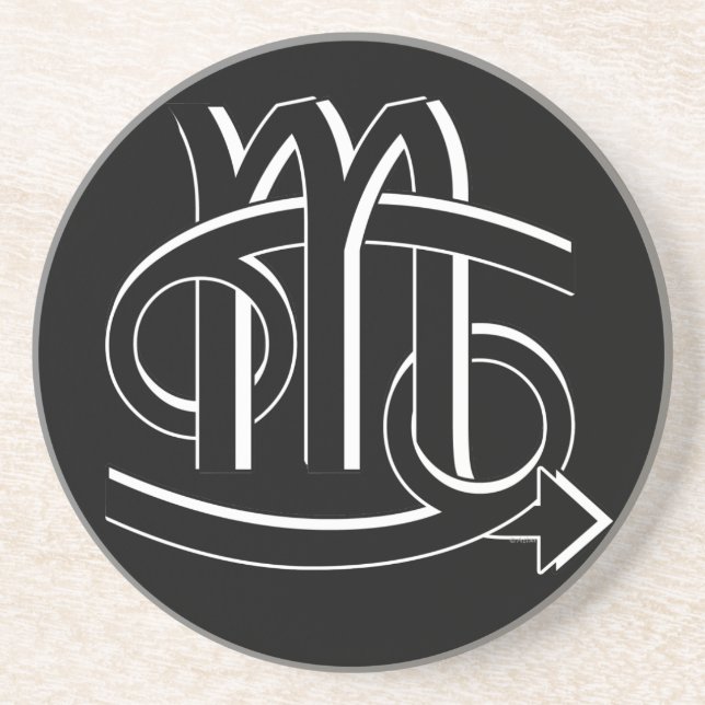 Posavasos Bw de los socios del cáncer y del escorpión (Frente)