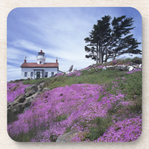 Posavasos CA, Crescent City, faro de Battery Point con