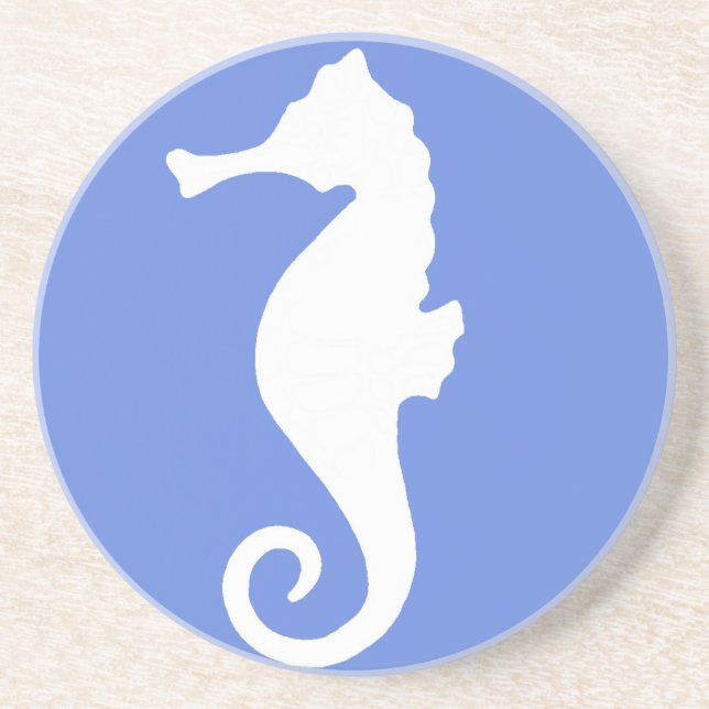 Posavasos Caballito de mar azul (Frente)