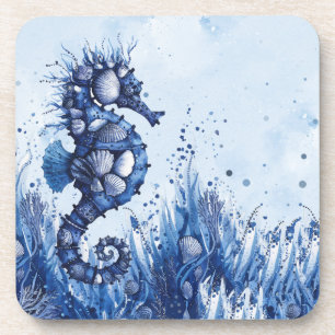 Posavasos Caballito de mar de conchas marinas