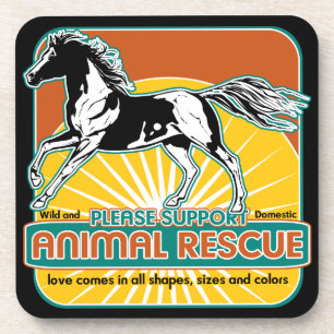 Posavasos Caballo animal del rescate