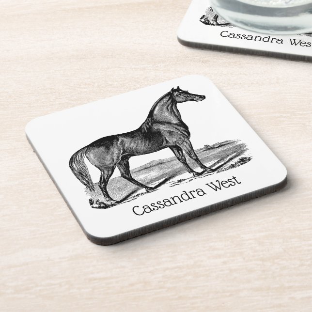 Posavasos Caballo Antiguo de Pie (Lado Izquierdo)