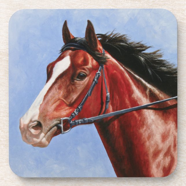 Posavasos Caballo de carreras de Bay Thoroughbred (Frente)