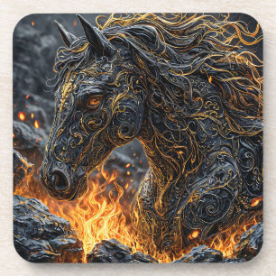 Posavasos Caballo en el fuego