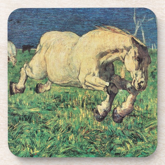Posavasos Caballo galopante de Giovanni Segantini, Arte Vint (Frente)