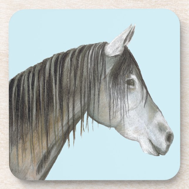 Posavasos Caballo gris (Frente)