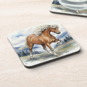 Posavasos Caballo islandés Edda Silver bay en las montañas S