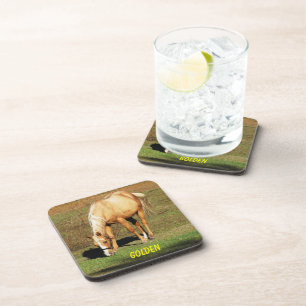 Posavasos Caballo majestuoso de Palomino - Fotografía Bella 