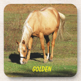 Posavasos Caballo majestuoso de Palomino - Fotografía Bella 