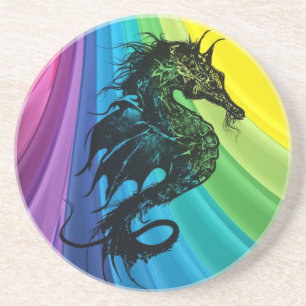 Posavasos Caballo marino en arco iris