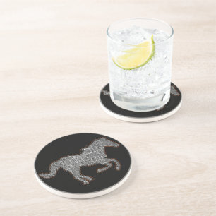 Posavasos caballo negro