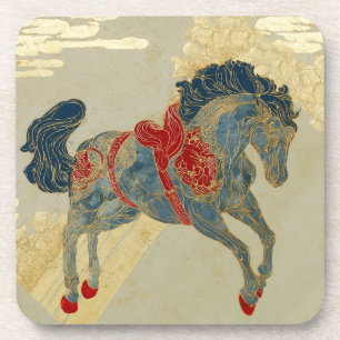 Posavasos Caballo Real Azul Ornate
