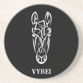 Posavasos Caballo tribal blanco y negro