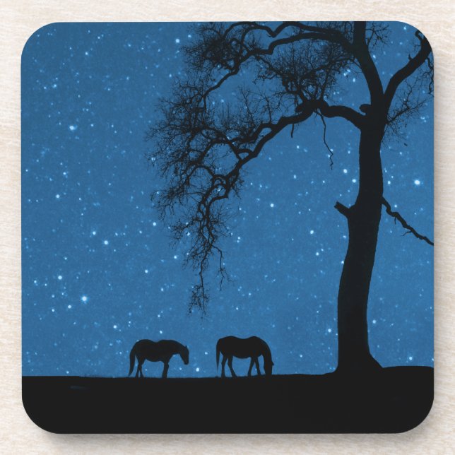 Posavasos Caballo y luna y estrellas (Frente)