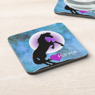 Posavasos Caballos cardíacos V (azul/verde)