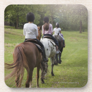 Posavasos Caballos de montar a caballo de las niñas