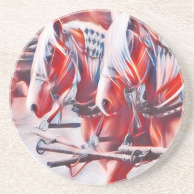 Posavasos Caballos de trabajo (Frente)