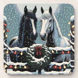Posavasos Caballos festivos | Feliz Navidad