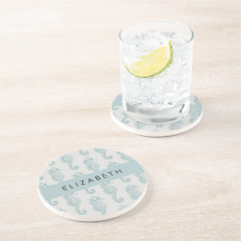 Posavasos Caballos tropicales de mar, patrón de caballito de