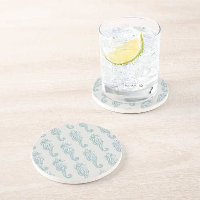 Posavasos Caballos tropicales de mar, patrón de caballito de (Lado)